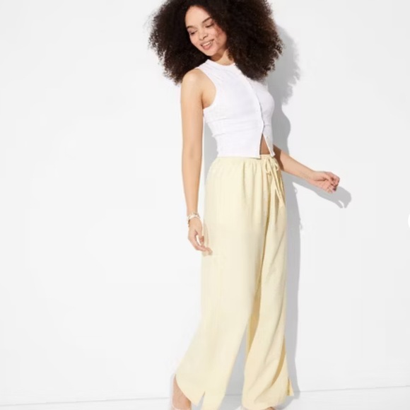 Wild Fable Wide Leg Cream Pants for Women in XS NWT - Picture 1 of 4